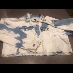 Jean cropped bleach jacket